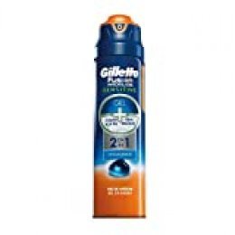 Gillette Fusion ProGlide - Piel Sensible 2-en-1 Cool & Fresh Gel de Afeitado 170 ml