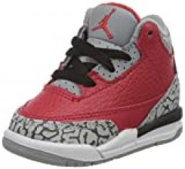 Nike Jordan 3 Retro Se (TD), Zapatillas de básquetbol para Niños, Fire Red/Fire Red/Cement Grey/Black, 27 EU