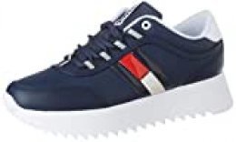 Tommy Hilfiger High Cleated Flag Sneaker, Zapatillas para Mujer