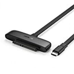 UGREEN Cable SATA a USB C 3.1, Adaptador SATA a USB Tipo C con UASP para 2,5" Discos Duros HDD SDD, Soporta S.M.A.R.T, Trim, para PC, Macbook Pro 2020, Macbook Air 2020, DELL XPS 15 13, 10TB MAX