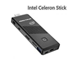 Mini PC Stick Intel Celeron N4000(hasta 2.6GHz) 4GB DDR4/64GB eMMC Mini PC Windows 10 Pro 4K@60Hz HD HDMI 2.0/Mini DP Ports Dual WiFi BT5.0/3xUSB3.0/USB-C/Auto Power On