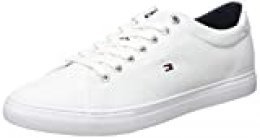 Tommy Hilfiger Seasonal Textile Sneaker, Zapatillas para Hombre, Blanco (White Ybs), 39 EU