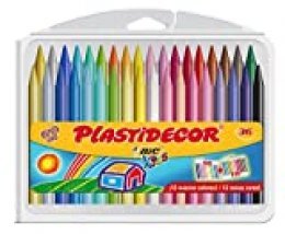 BIC Kids Plastidecor - Estuche de 36 unidades, ceras de colores surtidos
