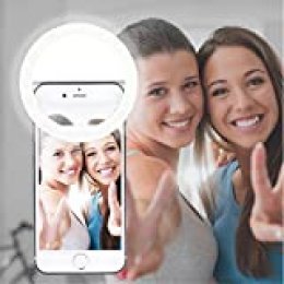 AUTOPkio Selfie la luz del Anillo, la iluminación Recargable Selfie suplementario Mejora Nocturna Oscuridad Selfie 36 del Anillo de luz LED USB para la fotografía teléfonos Inteligentes(de Carga USB)