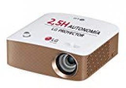 LG Cinebeam Ph150G - Proyector con Batería Integrada hasta 100", Autonomía 2.5 Horas, Fuente Led, 130 Lúmenes, 1280 X 720, Color Blanco y Dorado