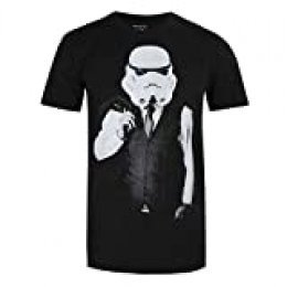 Star Wars Trooper Suit Camiseta, Negro (Black Blk), S para Hombre