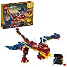 LEGO Creator - Dragón Llameante, Juguete de Construcción para Recrear Miles de Aventuras, Set 3 en 1, Construye una Escorpión o una Criatura Mítica (31102)