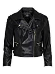 Only Onlbeccy Crop7/8 Faux Leather Jacket Otw Chaqueta, Negro (Black Black), Small (Talla del Fabricante: 36) para Mujer