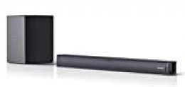 SHARP HT-SBW182 Soundbar 2.1 Slim con Subwoofer inalámbrico, Bluetooth con HDMI ARC/CEC, 160W, Audio óptico Digital, AUX, 74 cm, Color Negro