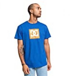 DC Shoes Square Star-Camiseta para Hombre, Nautical Blue/Orange Popsicle, M