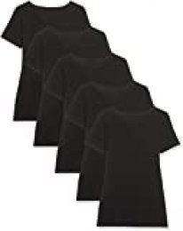 Maglev Essentials Damen T-Shirt Mit V-Ausschnitt, 5er-Pack Camiseta, Negro Schwarz), 38 (Talla del fabricante: Small), 5