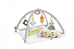Fisher-Price Gimnasio sensorial llama, manta de juego para bebés recién nacidos (Mattel GKD45)