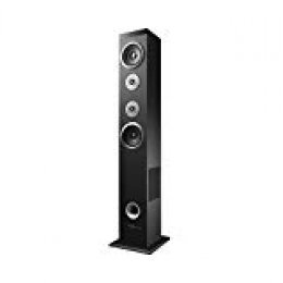 Energy Sistem Tower 5 AT - Sistema de sonido Bluetooth (60 W, Touch panel, USB/SD y FM), color negro y plata