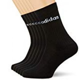 adidas HC Crew 6pp Socks, Unisex Adulto, Top:Black/Black/Black/Black Bottom:Black/Black, XS