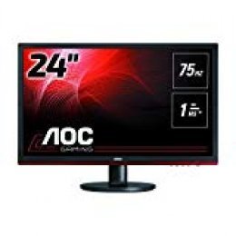 AOC Monitores G2460VQ6 - Monitor de 24" (resolución 1920 x 1080, tecnología WLED, contraste 1000:1, 1 ms, HDMI, VGA, Anti Blue Light, Flicker-free) color negro