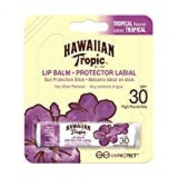 Hawaiian Tropic Lip Balm - Bálsamo Protector Solar de Labios SPF 30 , Sabor Tropical , 4 gr