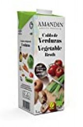 Amandin Caldo de Verduras - Paquete de 6 x 1000 ml - Total: 6000 ml
