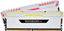 Corsair Vengeance RGB - Kit de memoria Entusiasta de 16 GB (2 x 8 GB, DDR4, 3200 MHz, C16, XMP 2.0) blanco