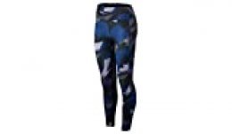 New Balance - Pantalones Ajustados para Mujer, Mujer, Pantalones, WP83229, Impresión Azul, Large