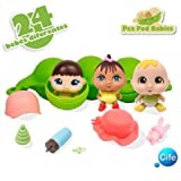 Pea Pod Babies CIFE 41800 - Muñecos bebé con accesorios, Multicolor, Talla única