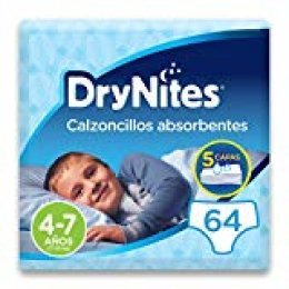 DryNites - Calzoncillos absorbentes para niño - 4-7 años (17-30 kg), 4 paquetes x 16 uds (64 unidades)