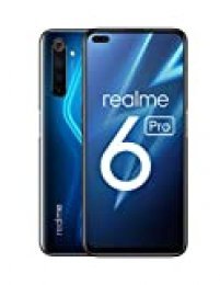 realme 6 Pro – Smartphone de 6.6”, 6 GB RAM + 128 GB ROM, Procesador OctaCore Snapdragon 720G, Cuádruple Cámara AI 64MP, Dual Sim, Color Lightning Blue