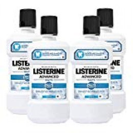 Listerine, Enjuague Bucal Blanqueador Avanzado , 4 X 500 ml, Pack de 4