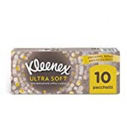 Pañuelos Kleenex Ultrasoft Delicados y Suaves - 10 Paquetes
