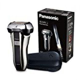Panasonic ES-CV51-S803 Afeitadora Premium Compacta Eléctrica para Hombre/ Máquina de Afeitar de Láminas para Barba Recargable e Inalámbrica Fabricada en Japón (Motor Lineal,  Wet&Dry, 5 Cuchillas)