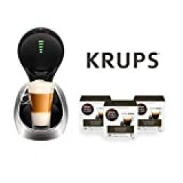 Krups Cafetera automática Movenza + 48 cápsulas Nescafé Dolce Gusto Espresso Intenso (3 x 16 cáp.) (Silver + 48 cápsulas Dolce Gusto Expresso Intenso)