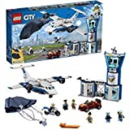LEGO City Police - Policía Aérea: Base de Operaciones, Juguete de Avión y Aventuras para Construcción, Incluye Paracaídas Eyectable (60210)
