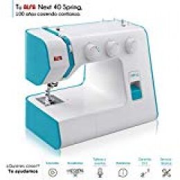 Alfa NEXT 40 Spring - Máquina de coser con 25 puntadas, color azul cielo