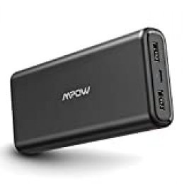 Mpow Bateria Externa Movil 20000mAh, Power Bank Ultra Capacidad Cargador Portátil Móvil con 2 Puertos USB, Universal para iPhone/iPad Air, Samsung Galaxy, Huawei Dispositivos Android Tablets y Más