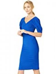 Marca Amazon - TRUTH & FABLE Vestido Mujer, Azul (Cobalt), 42, Label: L