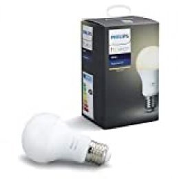 Philips Hue Bombilla Inteligente LED E27, 9.5 W, Luz Blanca Cálida, Compatible con Alexa y Google Home