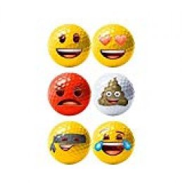 Emoji Oficial diseño Divertido Pelotas de Golf, diseño Divertido Emoji - 6 Pack