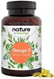 GloryFeel® Omega 3 - Cápsulas con 1000mg de Aceite de Pescado - 500mg EPA y 250mg DHA - Ácidos grasos esenciales Omega 3 - Hecho en Alemania