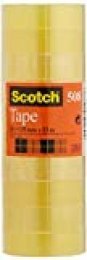 Scotch 508 - Cinta adhesiva, 10 unidades, 15 mm x 33 m, transparente