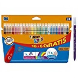 BIC Kids Kid Couleur rotuladores punta media - colores Surtidos, Caja de 18+6
