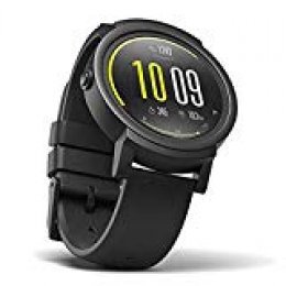 Ticwatch E Express - Reloj inteligente con pantalla táctil OLED, resistente al agua y compatible con iOS y Android, sistema Android Wear 2.0, color negro