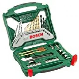 Bosch Home and Garden 2 607 019 327 Bosch X-Line Titanio - Maletín de 50 unidades para taladrar y atornillar, Set Piezas