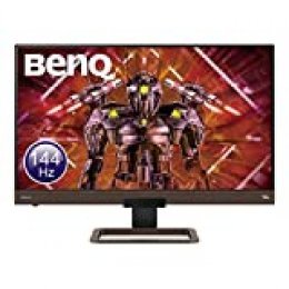 BenQ EX2780Q - Monitor Gaming de 27" 2K QHD (2560x1440, 5ms, 144Hz, 2x HDMI, IPS, HDRi, DCI-P3, DP, USB-C, FreeSync, altavoces, mando a distancia, antireflejos, sin parpadeo) - Gris metalizado