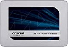 Crucial MX500 500GB CT500MX500SSD1(Z) Unidad interna de estado sólido-hasta 560 MB/s (3D NAND, SATA, 2.5 Pulgadas)