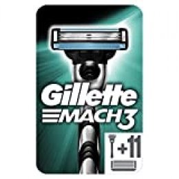 Gillette Mach3 Maquinilla de Afeitar + 11 Cuchillas de Recambio