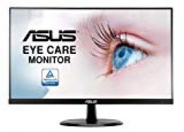 ASUS VP249HE, Monitor Eye Care (Full HD, IPS, Sin Marco, Antiparpadeo, Filtro de Luz Azul), HDMI, 23.8", Negro