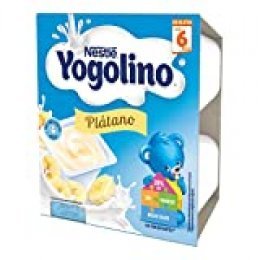 Nestlé Yogolino Postre lácteo con Plátano, Para bebés a partir de 6 meses, Paquete de 6x4 tarrinas de 100g