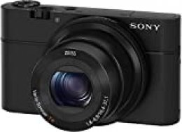 Sony DSC-RX100 - Cámara compacta (Sensor CMOS Exmor R 1.0 de 20.1 MP, F1.8-4.9, zoom 28-100, zoom óptico 3,6x, pantalla LCD de 3", estabilizador de imagen), negro