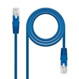 NanoCable 10.20.0102-BL - Cable de Red Ethernet RJ45 Cat.5e UTP AWG24, Azul, latiguillo de 2mts