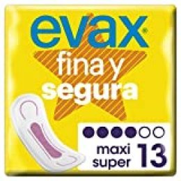 Evax Fina y Segura Super/Maxi Compresas - 13 Unidades