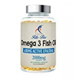 Omega 3 Aceite de Pescado 2000 mg 365 Soft Gel cápsula de Rite Flex (1000 mg por cápsula)